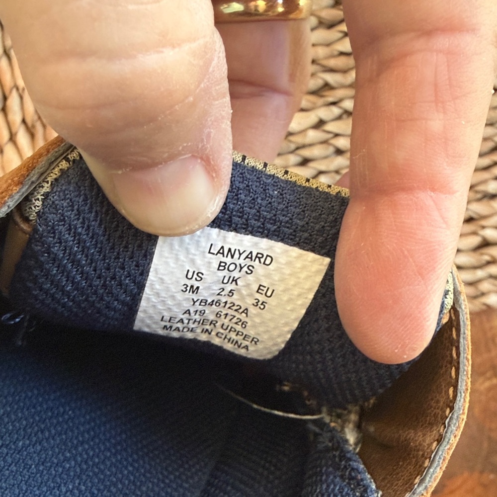 Sperry Leather Tan and Navy Boat Shoes - Picture 6 of 6